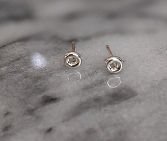 Extra Small Silver Circle Studs