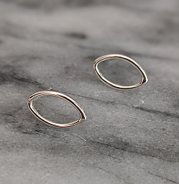 Small Silver Marquise Studs