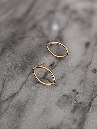 Small Gold Marquise Studs