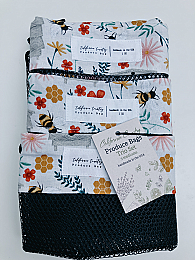 Produce bags- Trio set- Bee fabric