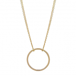 Gold Circle-Gold Chain Necklace