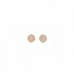 Earrings - Antika - Druzy Quartz Gold Post