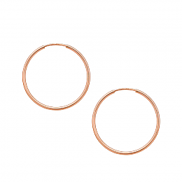 Small Rose Gold Endless Hoops
