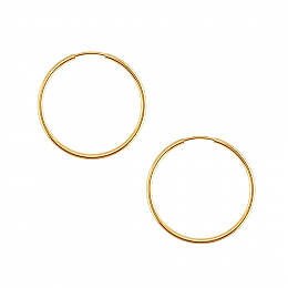 Small Yellow Gold Filled Endless Hoops