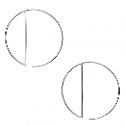Geometric Silver Hoop Earrings