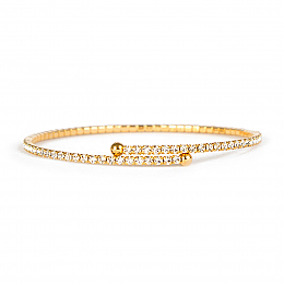Bracelet - Crystal - Thin Inlay in Gold
