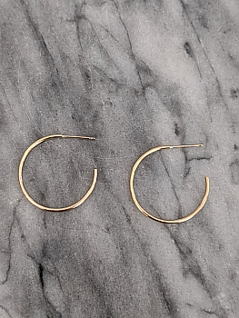 Small Gold Round Hoops (open in back)
