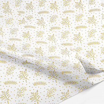"Golden Winter Florals" Tissue Paper