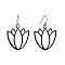 Black and Gold Lotus Earrings