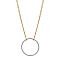 Silver Circle- Gold Chain Necklace